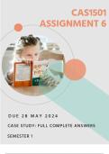 CAS1501 Assignment 6 (COMPLETE ANSWERS) Semester 1 2024 (865417)- DUE 28 May 2024