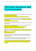 CFA Exam Questions with Correct Answers 