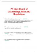 PA State Board of Cosmetology Rules and Regulations
