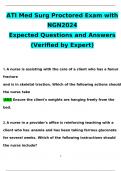 ATI Med Surg Proctored Exam32024 Expected Questions and Answers (Verified by Expert)