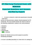 ATI Med Surg Proctored Exam52024 Expected Questions and Answers (Verified by Expert)