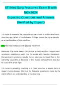 ATI Med Surg Proctored Exam B2024 Expected Questions and Answers (Verified by Expert)
