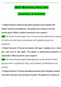 HESI Med Surg Next Gen Questions and Answers (2024 / 2025) (Verified Answers)