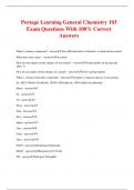 Portage Learning General Chemistry 103 Exam Questions With 100% Correct Answers