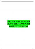 MIDTERM NR 503 EXAM 2024/25QUESTIONS WITH CORRECT ANSWERS