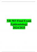 NR 503 Final Exam Epidemiology 2024/2025