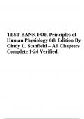 TEST BANK FOR Principles of Human Physiology 6th Edition By Cindy L. Stanfield – All Chapters Complete 1-24 Verified (2024-2025)