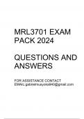 MRL3701 Exam pack 2024(Questions and answers)