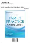 Test Bank: Family Practice Guidelines, 5th Edition by Mullen - Chapters 1-23, 9780826135834 | Rationals Included