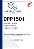 DPP1501 Assignment 2 (DETAILED ANSWERS) 2024 - DISTINCTION GUARANTEED