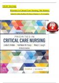 TEST BANK For Priorities in Critical Care Nursing, 9th Edition by Linda D. Urden, Kathleen M. Stacy, Verified Chapters 1 - 27, Complete Newest Version