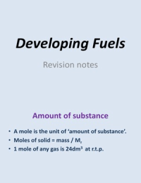 F331 Chemistry For Life; All Developing Fuel Content in Note form PDF