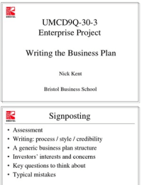 Writing a business plan as a Dissertation