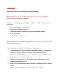 PEN2608 Most Common Asked Exam Questions