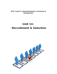 Unit 13 - P1: Identify why businesses need to recruit