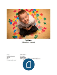 Uitgangssituatie autisme