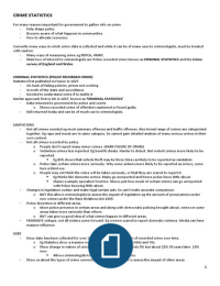 Crime Statistics - Uses and Limitations - Structured Essay Plan