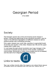 Georgian Period Contextual Links