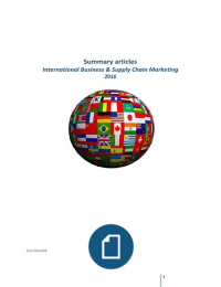 Summary articles/lectures International Business and Supply Chain Marketing