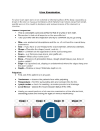 Ulcer Examination 