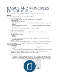 Basic information, SPSS course 