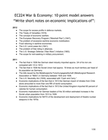 EC224 War and Economy - Full Lecture Notes