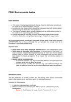 PO301 Revision Notes - Environmental Justice