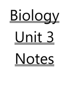 Biology Unit 3 Notes