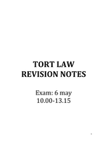 Tort law - revision notes