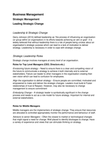 Leading Strategic Change - Detailed Lecture Notes