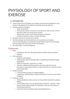 Samenvatting physiologhy of sport and exercise