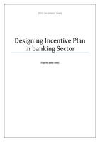 Designing Incentive Plan in Banking Sector