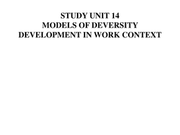 IOP3095 Study Unit 14