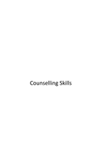 Introduction to Counselling skills - FULL PORTFOLIO