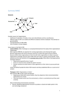Summary Relations and Networks of Organizations