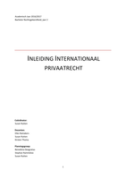 Uitwerking onderwijsbijeenkomsten inleiding internationaal privaatrecht IPR 2016/2017