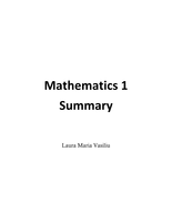 Summary Mathematics 1
