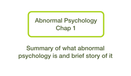 What Abnormality is