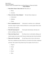 Chinese Religions including Confucianism, Buddhism, and Taoism Complete Study Guide