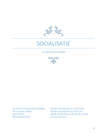 Eindverslag Socialisatie Jaar 1 SPH/Social Work