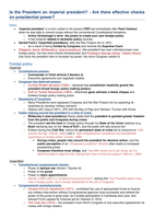 What are the limits to presidential power? essay plan