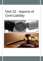 Unit 22 Aspects of Civil Liability - P1 P3 M1 (GUARANTEED TO PASS)