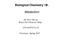 BC1B metabolism ppt notes