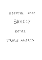 Complete Edexcel IGCSE A* Biology Notes for Triple Award