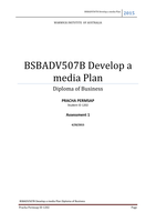 BSBADV507B_Develop a media Plan_Diploma of business