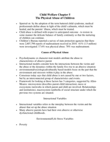 The Physical Abuse of Children 