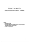 Short summary European Law