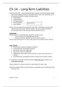 ACCT 3001 Ch. 14 Lecture Notes/Study Guide