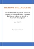 Emotional intelligence in Management