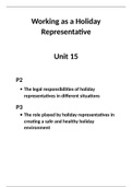 Unit 15 - Working as a Holiday Rep - P2, P3